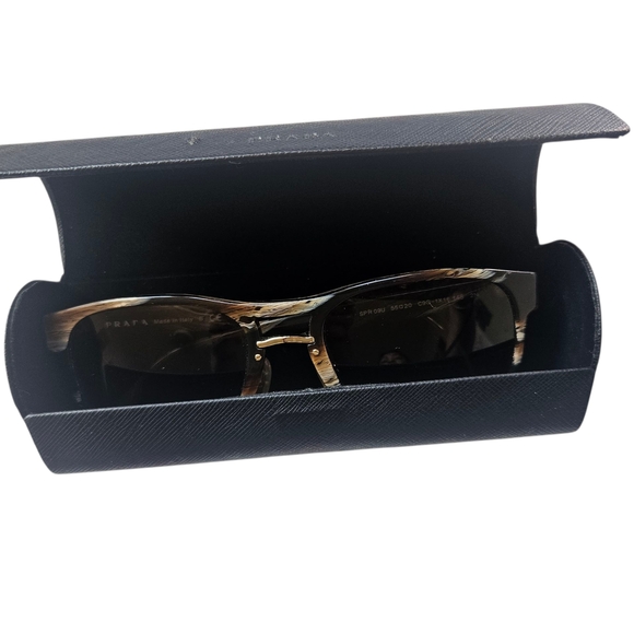 Prada Tortoise Shell Sunglasses with Black Case - Picture 1 of 14